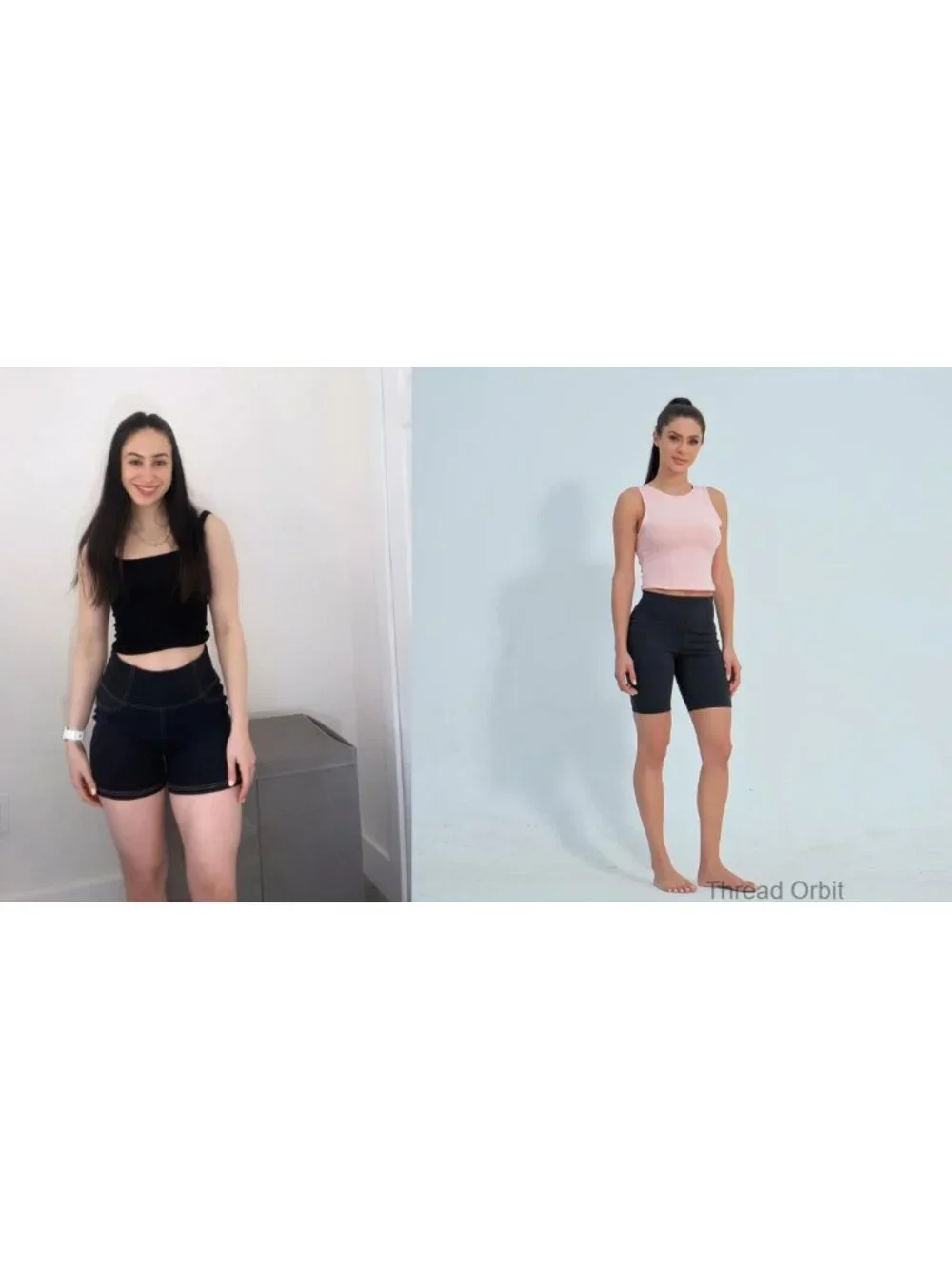 Women's High Waisted Biker Shorts with Pockets, 78% Polyester 22% Spandex